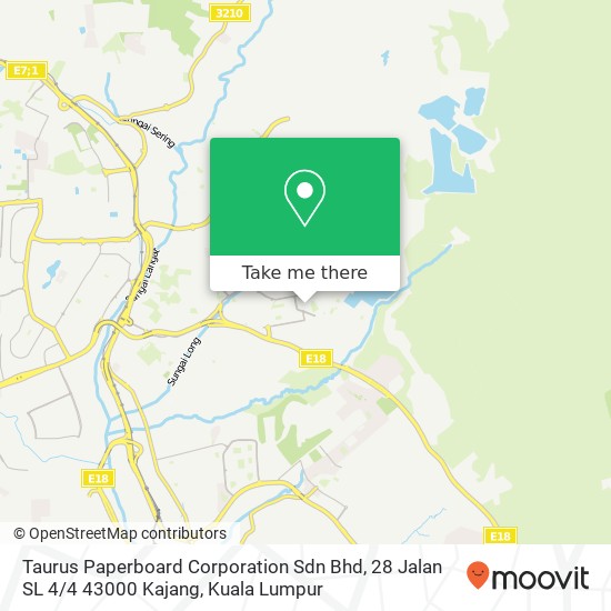 Taurus Paperboard Corporation Sdn Bhd, 28 Jalan SL 4 / 4 43000 Kajang map