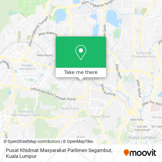 Pusat Khidmat Masyarakat Parlimen Segambut map