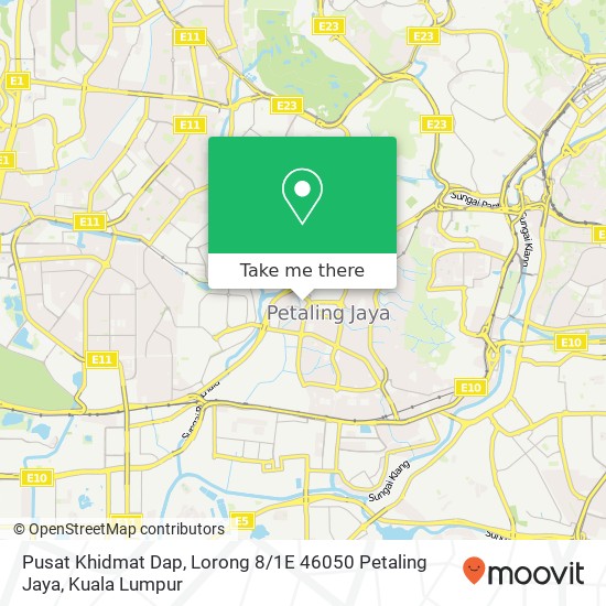 Peta Pusat Khidmat Dap, Lorong 8 / 1E 46050 Petaling Jaya