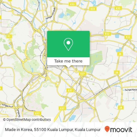 Made in Korea, 55100 Kuala Lumpur map