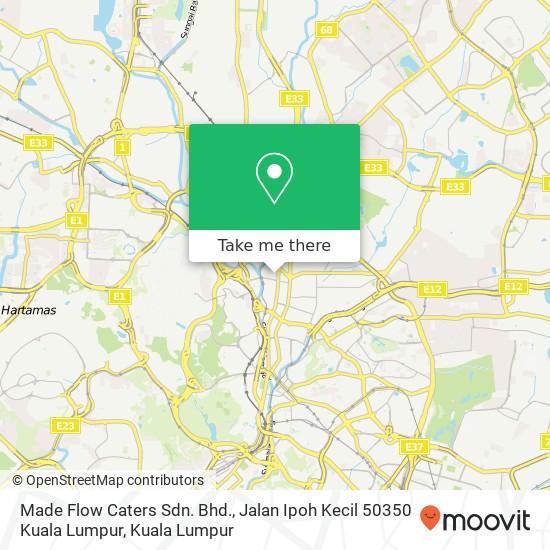 Peta Made Flow Caters Sdn. Bhd., Jalan Ipoh Kecil 50350 Kuala Lumpur