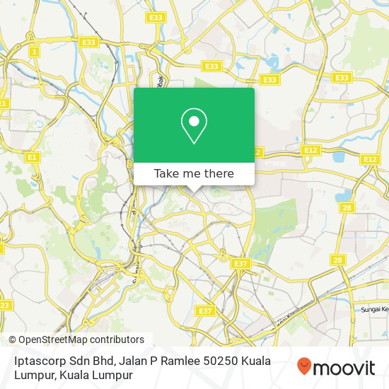 Iptascorp Sdn Bhd, Jalan P Ramlee 50250 Kuala Lumpur map