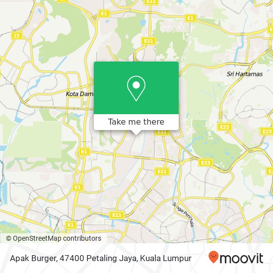 Apak Burger, 47400 Petaling Jaya map