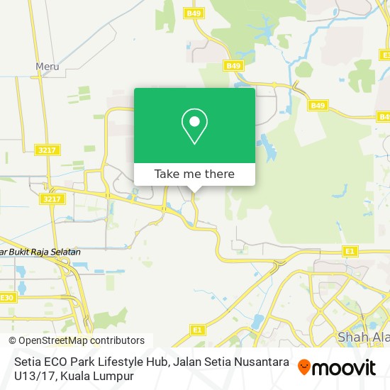Setia ECO Park Lifestyle Hub, Jalan Setia Nusantara U13 / 17 map