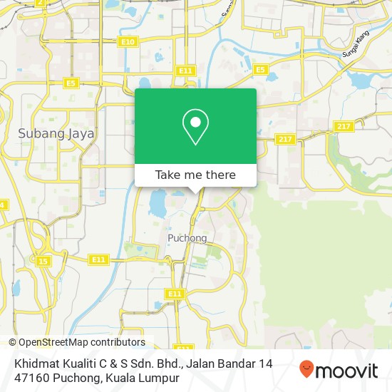 Khidmat Kualiti C & S Sdn. Bhd., Jalan Bandar 14 47160 Puchong map