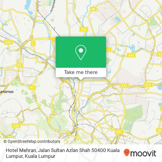 Hotel Mehran, Jalan Sultan Azlan Shah 50400 Kuala Lumpur map