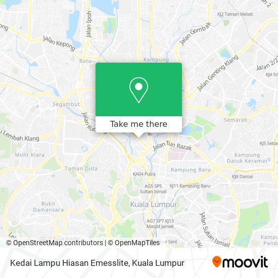 Peta Kedai Lampu Hiasan Emesslite