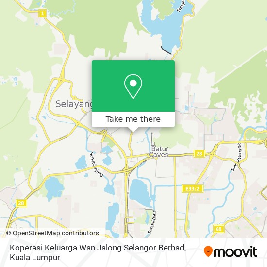 Koperasi Keluarga Wan Jalong Selangor Berhad map