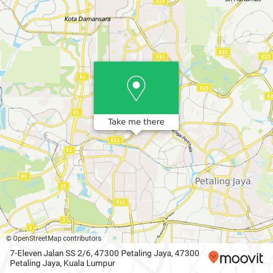 7-Eleven Jalan SS 2 / 6, 47300 Petaling Jaya, 47300 Petaling Jaya map