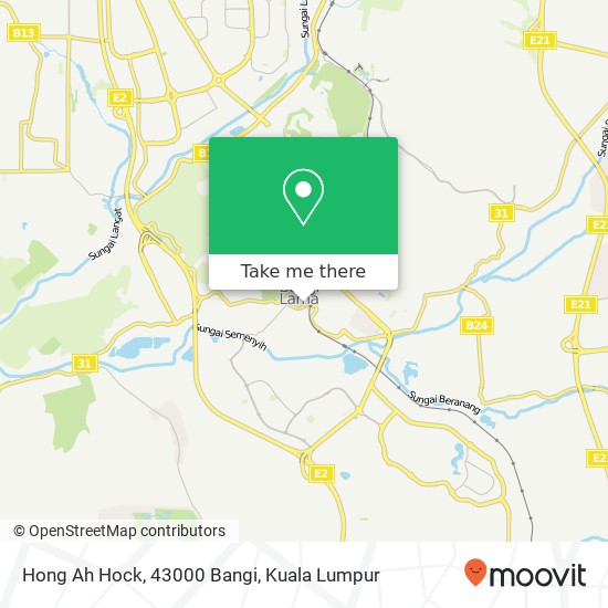 Peta Hong Ah Hock, 43000 Bangi