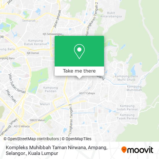 Peta Kompleks Muhibbah Taman Nirwana, Ampang, Selangor.