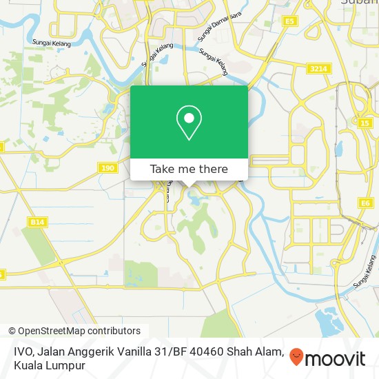 Peta IVO, Jalan Anggerik Vanilla 31 / BF 40460 Shah Alam