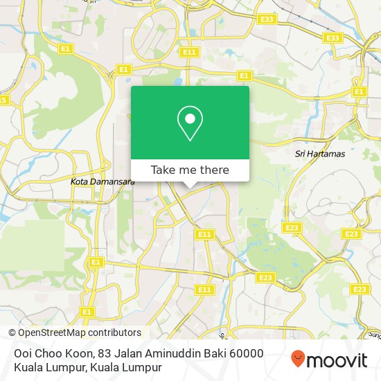 Ooi Choo Koon, 83 Jalan Aminuddin Baki 60000 Kuala Lumpur map