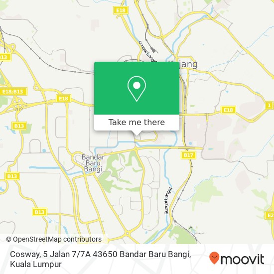 Peta Cosway, 5 Jalan 7 / 7A 43650 Bandar Baru Bangi