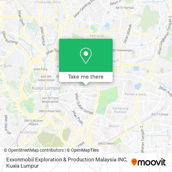 Peta Exxonmobil Exploration & Production Malaysia INC