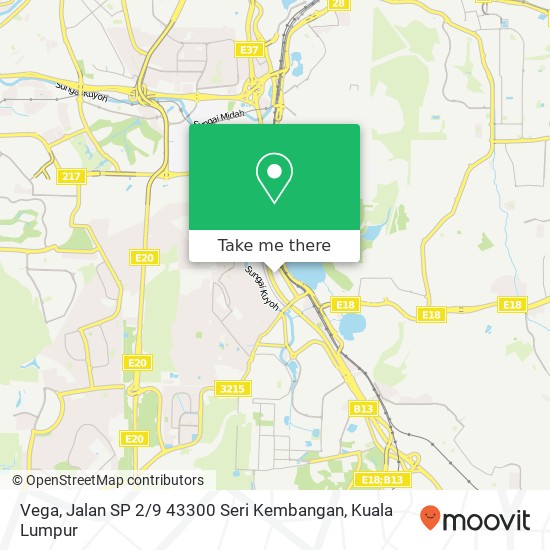 Peta Vega, Jalan SP 2 / 9 43300 Seri Kembangan