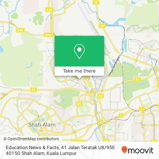 Education News & Facts, 41 Jalan Teratak U8 / 95E 40150 Shah Alam map