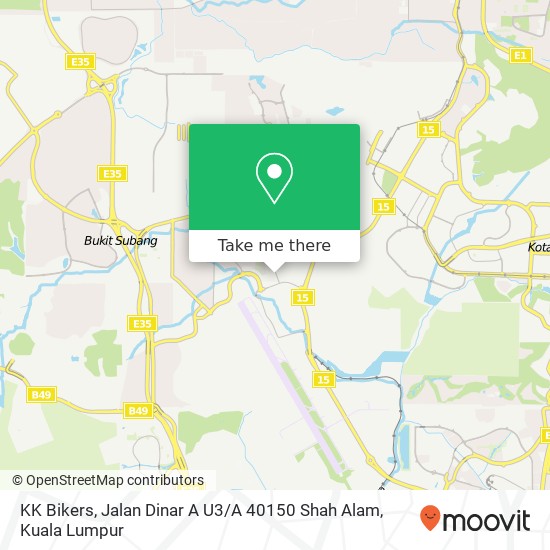 KK Bikers, Jalan Dinar A U3 / A 40150 Shah Alam map