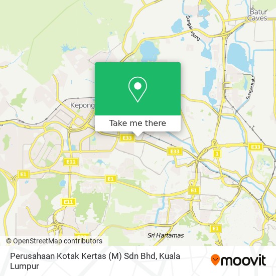 Peta Perusahaan Kotak Kertas (M) Sdn Bhd