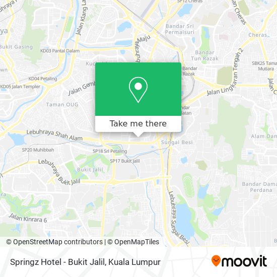 Springz Hotel - Bukit Jalil map