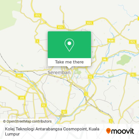 Kolej Teknologi Antarabangsa Cosmopoint map