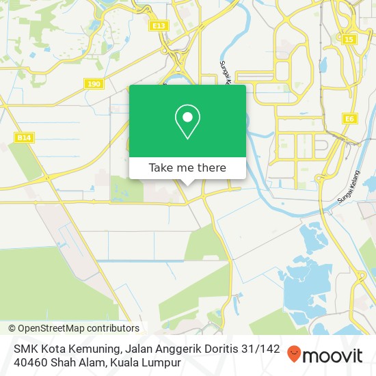 SMK Kota Kemuning, Jalan Anggerik Doritis 31 / 142 40460 Shah Alam map