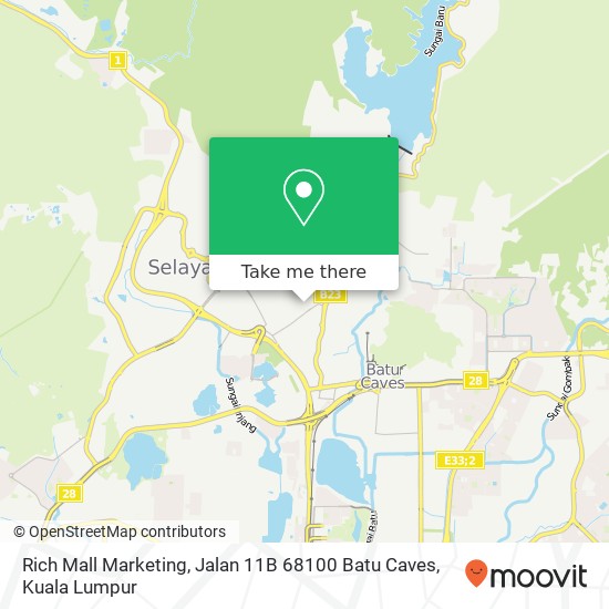 Peta Rich Mall Marketing, Jalan 11B 68100 Batu Caves