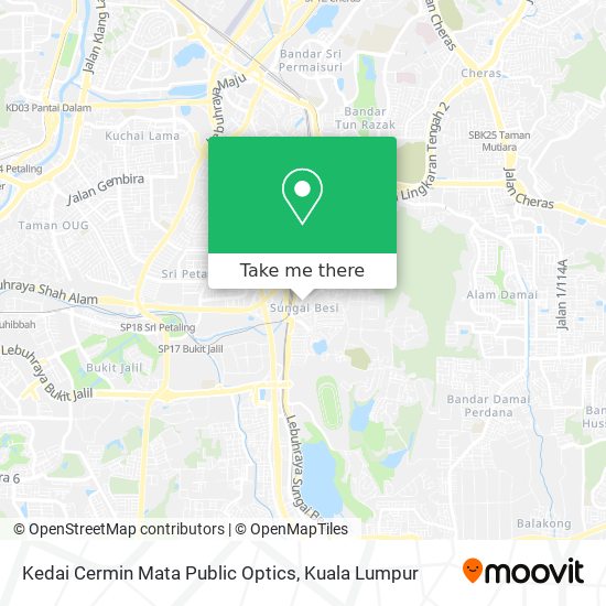 Kedai Cermin Mata Public Optics map