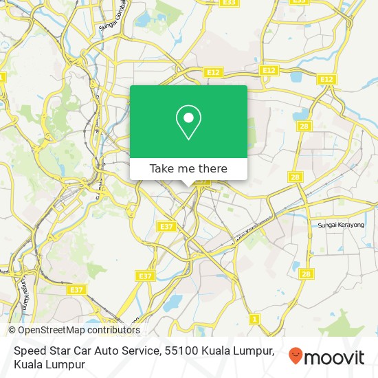 Peta Speed Star Car Auto Service, 55100 Kuala Lumpur