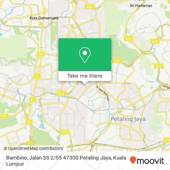 Bambino, Jalan SS 2 / 55 47300 Petaling Jaya map