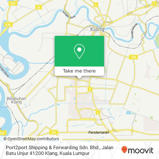 Port2port Shipping & Forwarding Sdn. Bhd., Jalan Batu Unjur 41200 Klang map