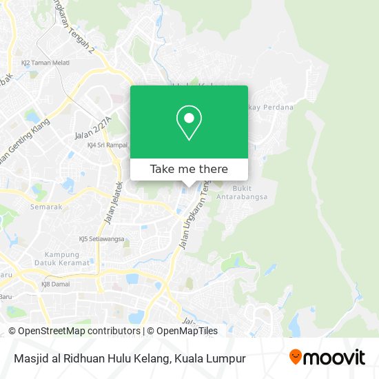 Masjid al Ridhuan Hulu Kelang map