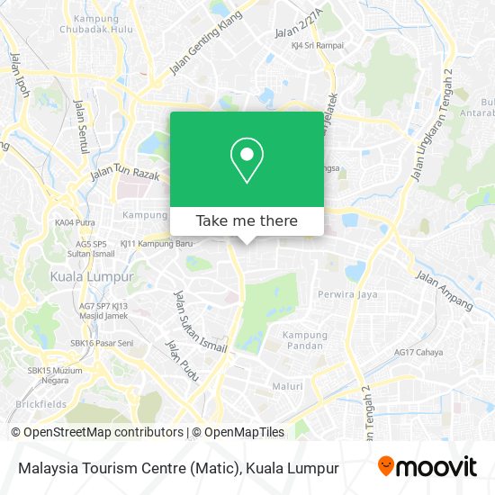 Malaysia Tourism Centre (Matic) map
