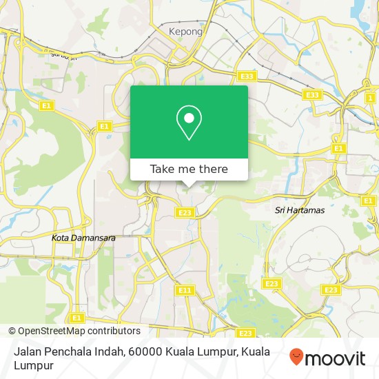 Jalan Penchala Indah, 60000 Kuala Lumpur map
