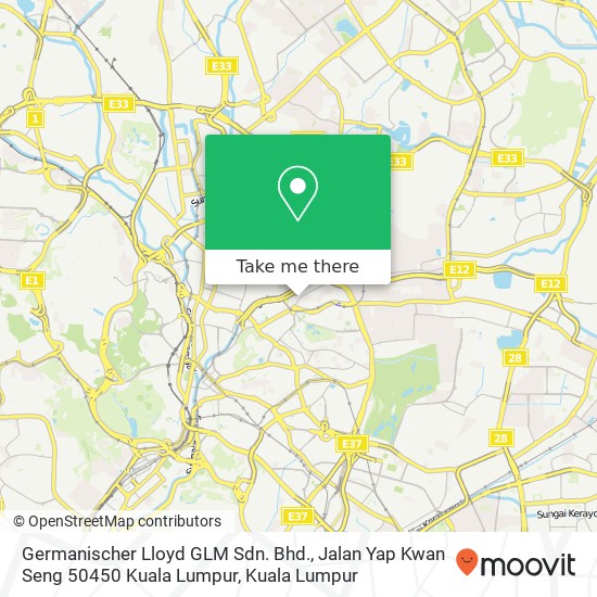 Peta Germanischer Lloyd GLM Sdn. Bhd., Jalan Yap Kwan Seng 50450 Kuala Lumpur