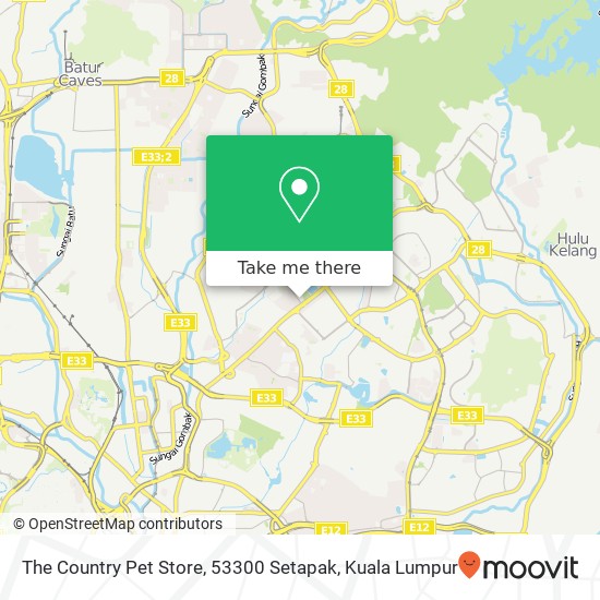 The Country Pet Store, 53300 Setapak map