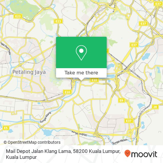 Peta Mail Depot Jalan Klang Lama, 58200 Kuala Lumpur