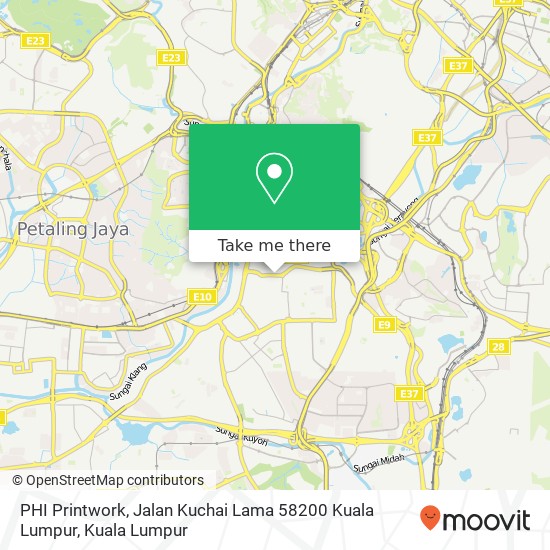 PHI Printwork, Jalan Kuchai Lama 58200 Kuala Lumpur map