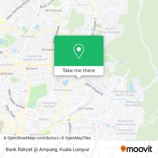 Peta Bank Rakyat @ Ampang