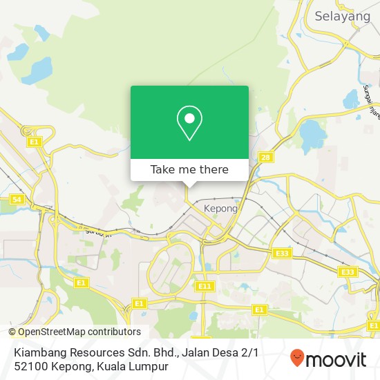 Peta Kiambang Resources Sdn. Bhd., Jalan Desa 2 / 1 52100 Kepong