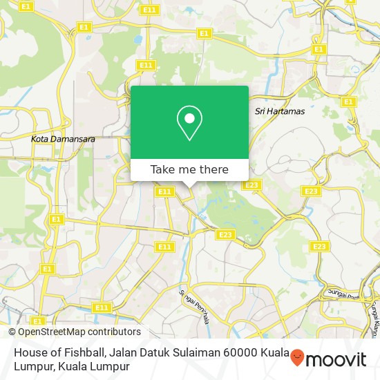 Peta House of Fishball, Jalan Datuk Sulaiman 60000 Kuala Lumpur