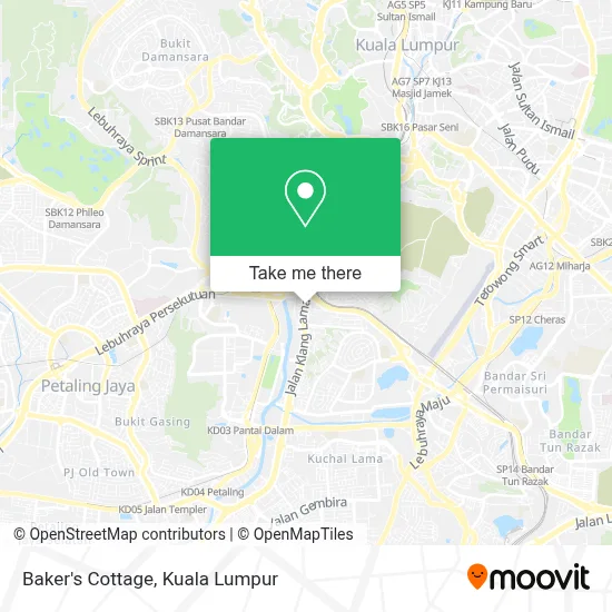 Baker's Cottage map
