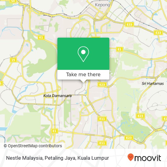 Peta Nestle Malaysia, Petaling Jaya