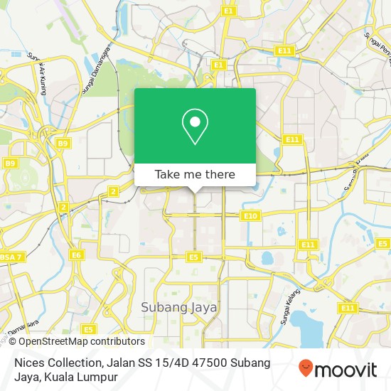 Nices Collection, Jalan SS 15 / 4D 47500 Subang Jaya map