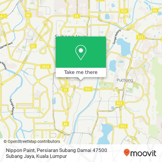 Peta Nippon Paint, Persiaran Subang Damai 47500 Subang Jaya