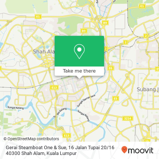 Gerai Steamboat One & Sue, 16 Jalan Tupai 20 / 16 40300 Shah Alam map