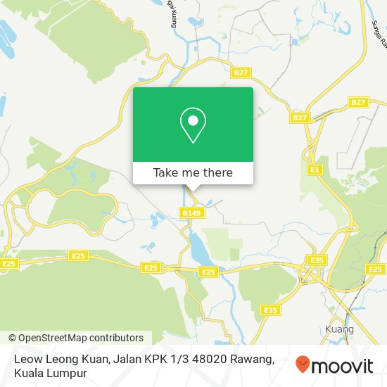 Peta Leow Leong Kuan, Jalan KPK 1 / 3 48020 Rawang