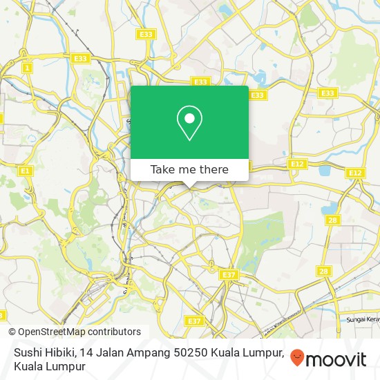 Sushi Hibiki, 14 Jalan Ampang 50250 Kuala Lumpur map