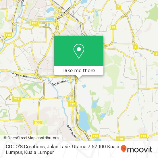 Peta COCO'S Creations, Jalan Tasik Utama 7 57000 Kuala Lumpur