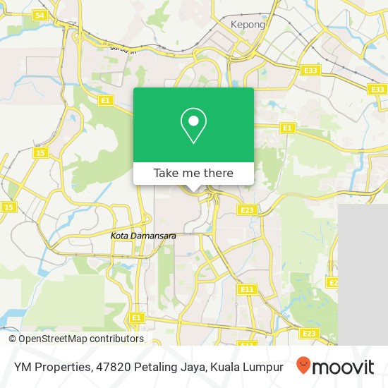 Peta YM Properties, 47820 Petaling Jaya